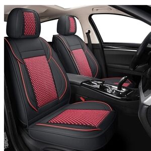 Luxurious Black and Red Car Seat Covers